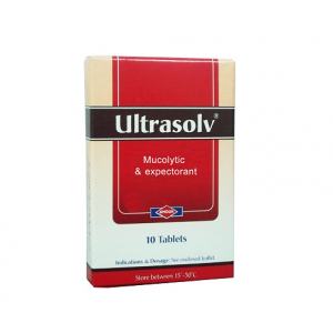 Ultrasolv ® Tablets (  Carbocysteine 375 mg + Guaiphenesin 225 mg + Oxomemazine 5 mg ) 10 film-coated tablets